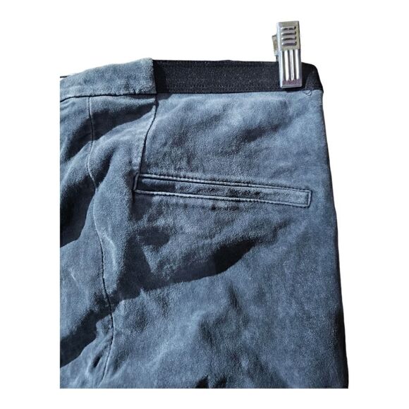 HELMUT LANG Gray Patina Suede Lamb Leather Leggings - Size 4 - Picture 7 of 10